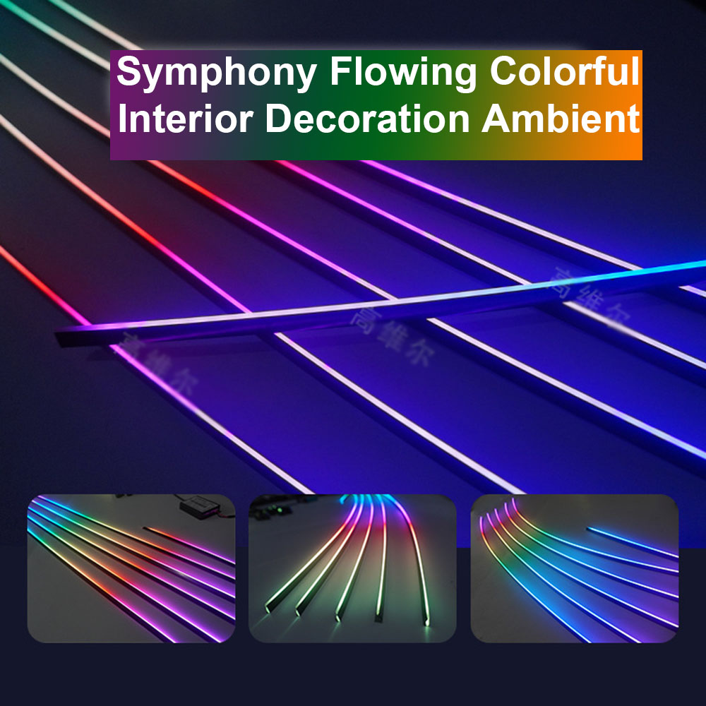 18 in 1 LED 심포니 64 RGB 이동 다채로운 - Car Ambient Light Door Panel Acrylic 리뷰 및 가격
