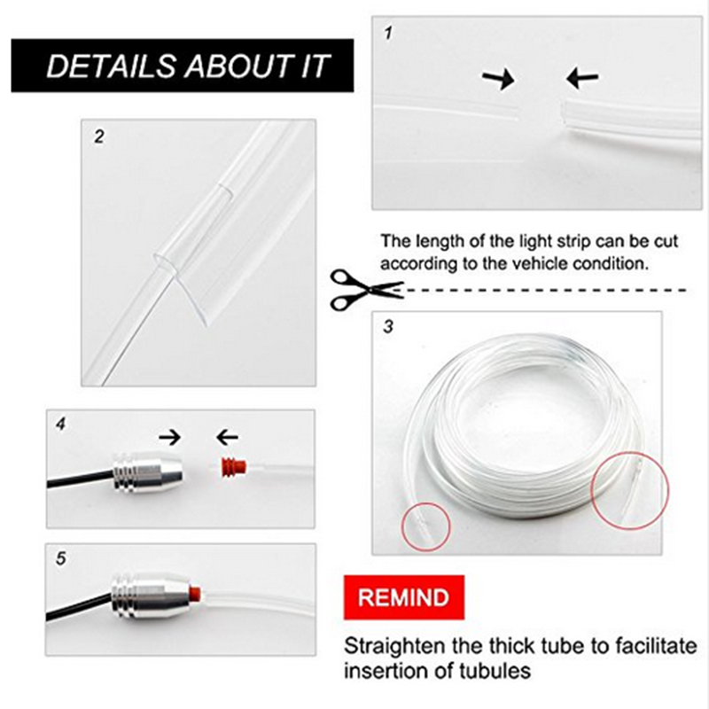 RGB 광섬유 분위기 램프, 자동차 인테리어 주변 조명 - Car Ambient Light Fiber Optic 6M 리뷰 및 가격